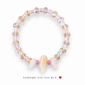Champagne Crystal & Driftwood Focal Bracelet handmade by Fi