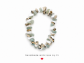 Dalmatian jasper howlite and amazonite chip bracelet handmade by Fi